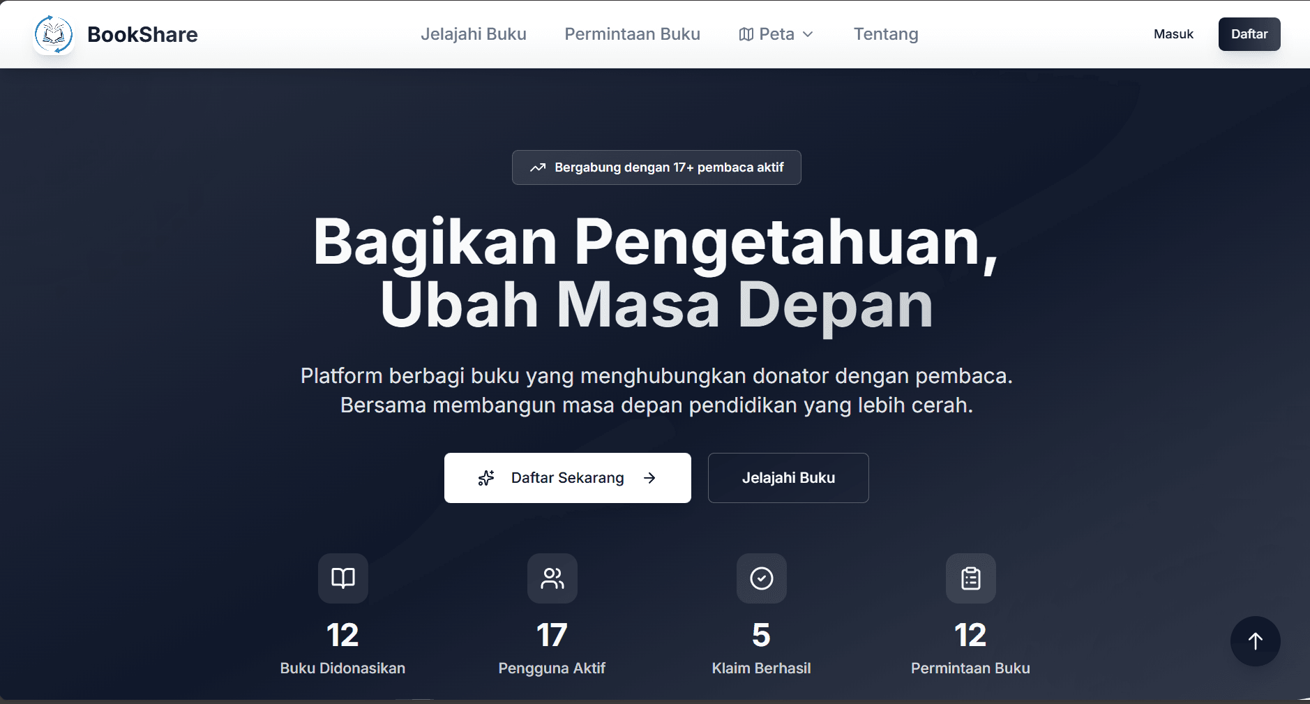 Screenshot proyek BookShare